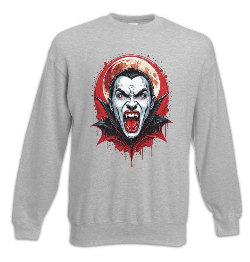 Urban Backwoods Sweatshirt Vampire Moon Sweatshirt Vollmond Vampir Dracula Blood Vlad Full Blut (1-tlg) Bat Batcave Gothic Moon von Urban Backwoods