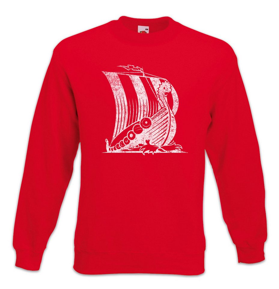Urban Backwoods Sweatshirt Viking Ship V Sweatshirt Boot Drachenboot Wikinger Schädel Runen (1-tlg) Vikings Runes Walhalla Odin von Urban Backwoods