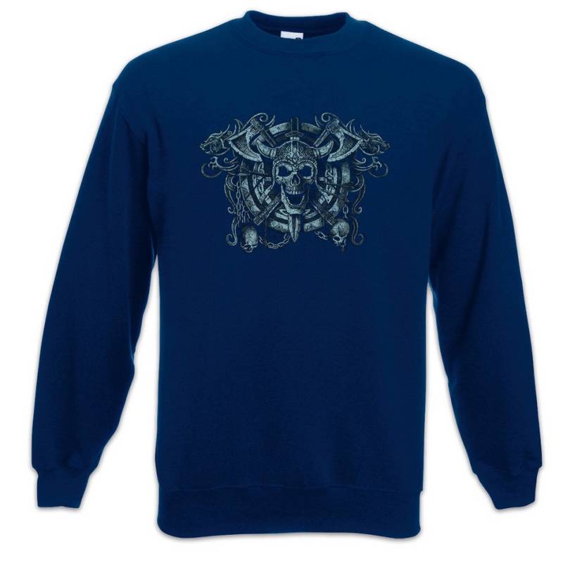 Urban Backwoods Sweatshirt Viking Skull Circle Sweatshirt Walhalla Odhin Wotan Thor Vikings Loki (1-tlg) Midgard Asen Wikinger Yggdrasil von Urban Backwoods