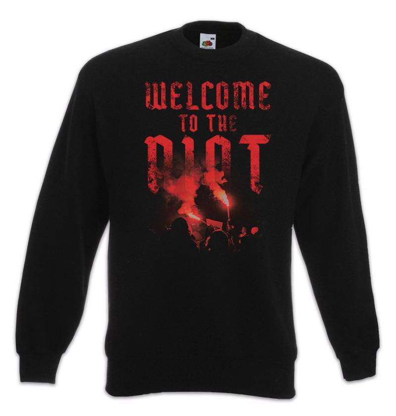 Urban Backwoods Sweatshirt Welcome To The Riot Sweatshirt Demonstration Fußball Anarchy Demo (1-tlg) Soccer Fans Football Aufstand von Urban Backwoods