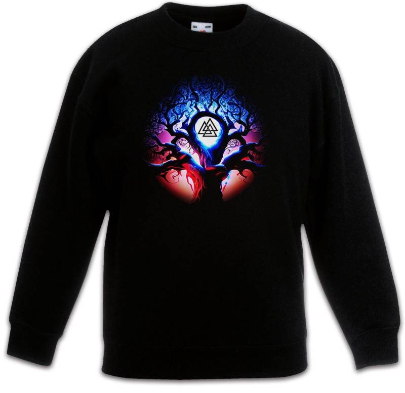 Urban Backwoods Sweatshirt Yggdrasil Moon Walknut Kinderpullover Thor Tree Of Life Tyr Walhalla (1-tlg) Vikings Wikinger Wotan Odin von Urban Backwoods
