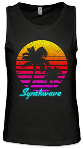 Urban Backwoods Synthwave I Herren Männer Tank Top Training Shirt Schwarz Größe M von Urban Backwoods