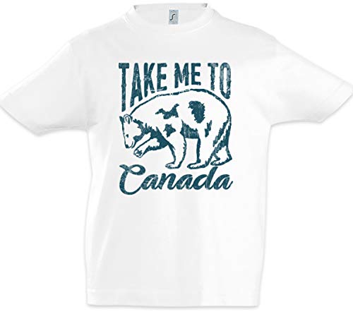 Urban Backwoods Take Me to Canada Jungen Kinder Kids T-Shirt Weiß Größe 10 Jahre von Urban Backwoods