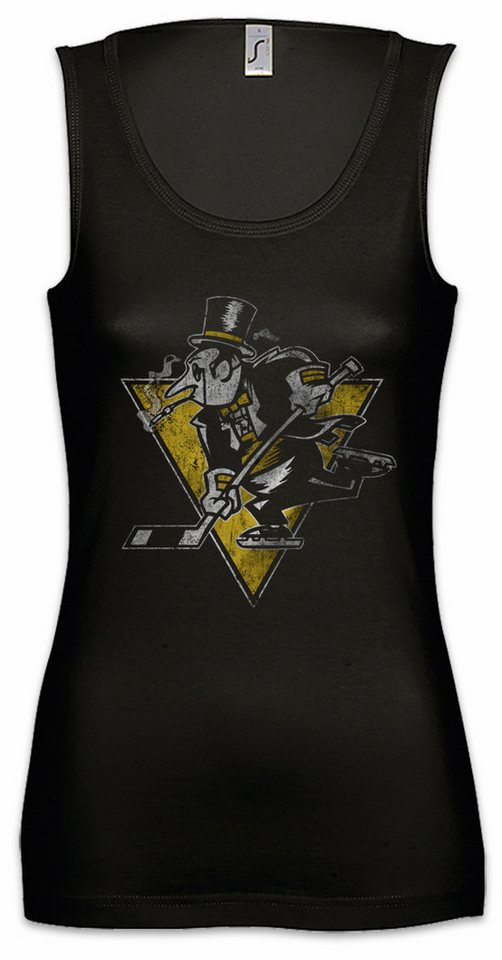 Urban Backwoods Tanktop B Penguin Logo Ärmelloses Damen T-Shirt Bat Symbol Sign Pinguin Logo Batman Villain City Dark von Urban Backwoods