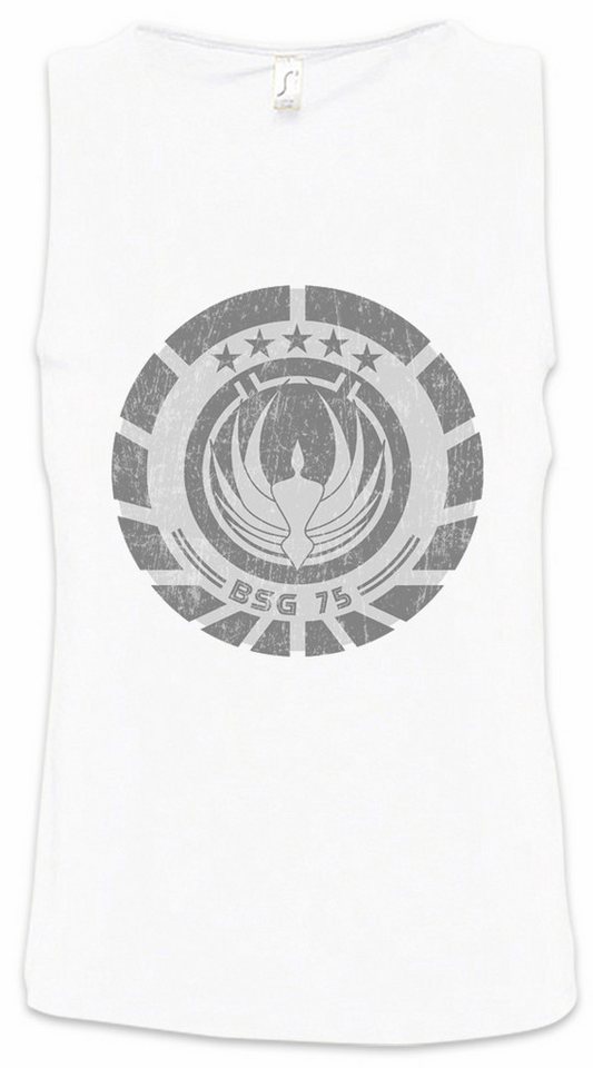 Urban Backwoods Tanktop BSG75 Patch Ärmelloses T-Shirt Lieutenant Galactica Space Ship Star Battlestar Raumschiff Battle William von Urban Backwoods