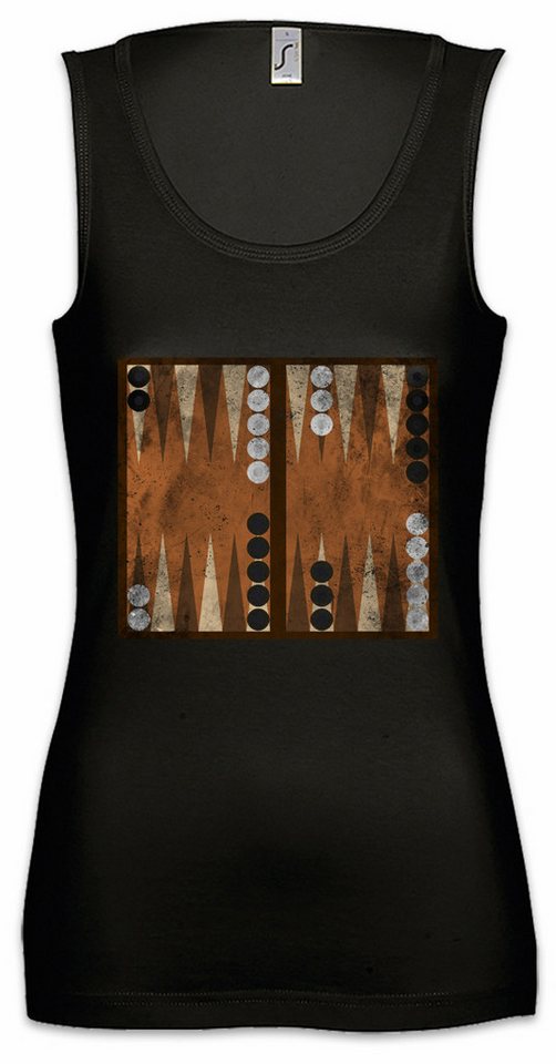 Urban Backwoods Tanktop Backgammon Board Ärmelloses Damen T-Shirt Game Spiel Gamer Retro Geek Spielbrett Brettspiel Dice Dices von Urban Backwoods