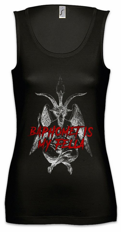Urban Backwoods Tanktop Baphomet Is My Fella Ärmelloses Damen T-Shirt Aleister Pentagram Satan Crowley Teufel Devil von Urban Backwoods