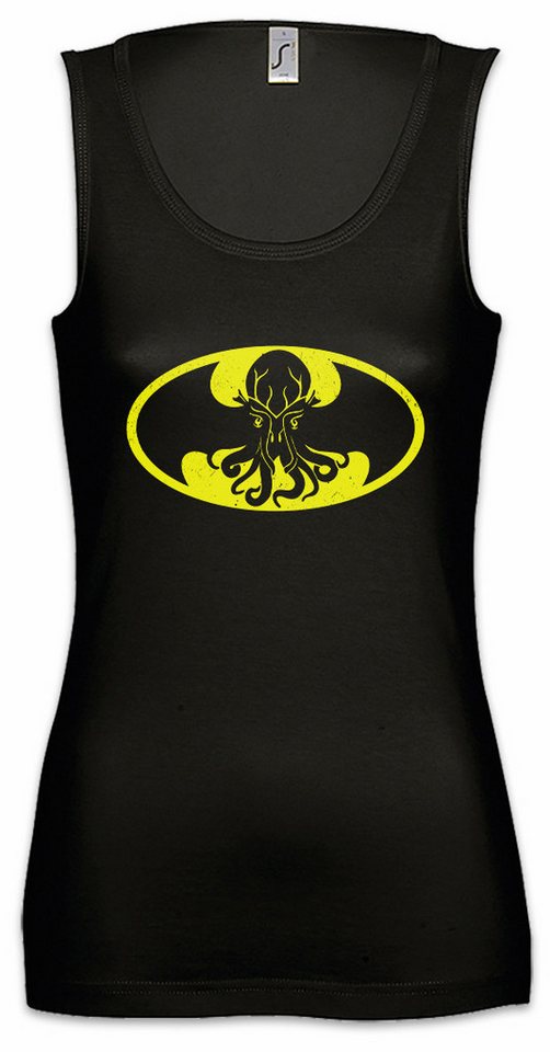 Urban Backwoods Tanktop Bathulhu II Ärmelloses Damen T-Shirt Lovecraft Bruce Miskatonic Batman Logo Cthulhu Arkham Gotham von Urban Backwoods