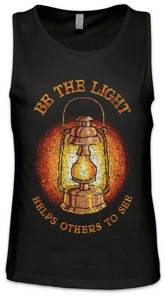 Urban Backwoods Tanktop Be The Light Ärmelloses T-Shirt Öllampe Oil Lamp Lampe Gamer Gaming Pixel Retro Arcade 8 von Urban Backwoods