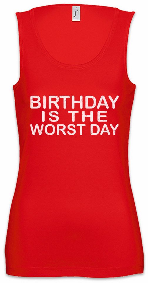 Urban Backwoods Tanktop Birthday Is The Worst Day Ärmelloses Damen T-Shirt Ich Hasse Geburtstag Grumpy Grouch Schlechtester von Urban Backwoods