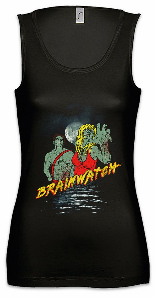 Urban Backwoods Tanktop Brainwatch Ärmelloses Damen T-Shirt Horror Zombie Baywatch Hasselhoff Rettungsschwimmer Life Guard Walking von Urban Backwoods