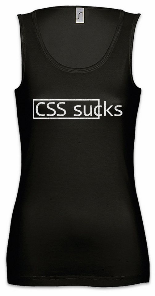 Urban Backwoods Tanktop CSS Sucks Ärmelloses Damen T-Shirt Binary Code Binär Informatiker PC Computer Hacker Informatik von Urban Backwoods