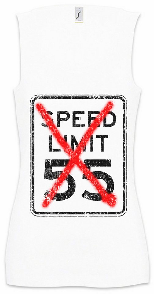 Urban Backwoods Tanktop Cannonball Sign Ärmelloses Damen T-Shirt Auf Dem Highway Run Ist Die Street Straßenschild Speed Limit von Urban Backwoods