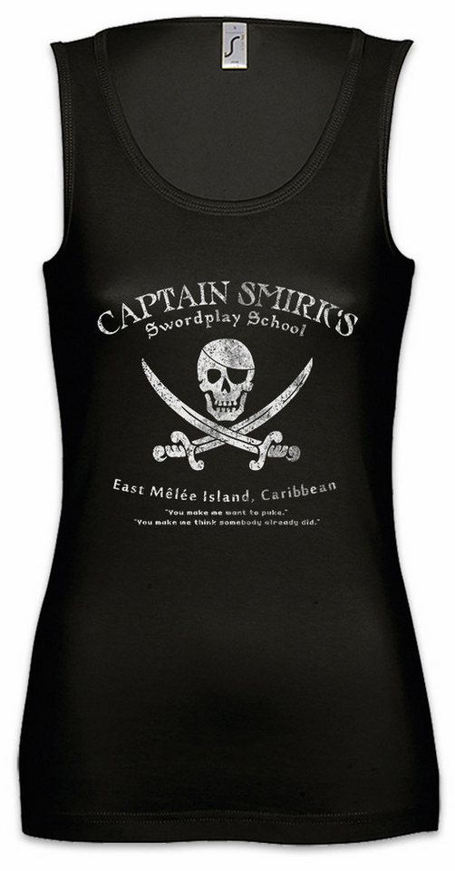 Urban Backwoods Tanktop Captain Smirk's Swordplay School Ärmelloses Damen T-Shirt Monkey East Secret Caribbean Of Game von Urban Backwoods