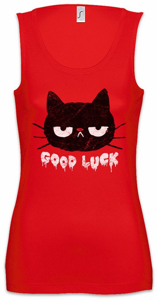Urban Backwoods Tanktop Cat Good Luck Ärmelloses Damen T-Shirt Cat Katze Liebe Cats Katzen Fun Süchtig Love Grumpy Chat von Urban Backwoods