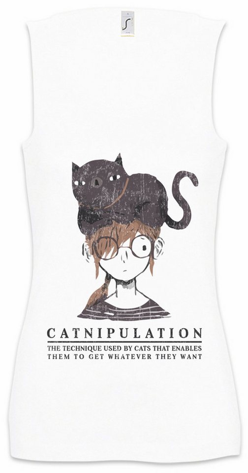 Urban Backwoods Tanktop Catnipulation Ärmelloses Damen T-Shirt Cats Cat Katze Katzen Liebe Süchtig Sucht Addiction Züchter von Urban Backwoods