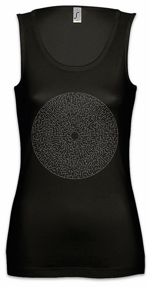 Urban Backwoods Tanktop Circle Maze III Ärmelloses Damen T-Shirt Labyrinth Esoterik Mystik Hypnose Hypnotiseur Magie Magier von Urban Backwoods