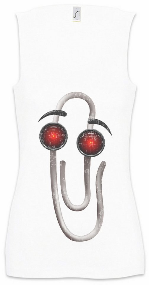 Urban Backwoods Tanktop Clippynator Ärmelloses Damen T-Shirt Clippy Clippit Büroklammer Büro Terminator Klammer Geek Nerd von Urban Backwoods