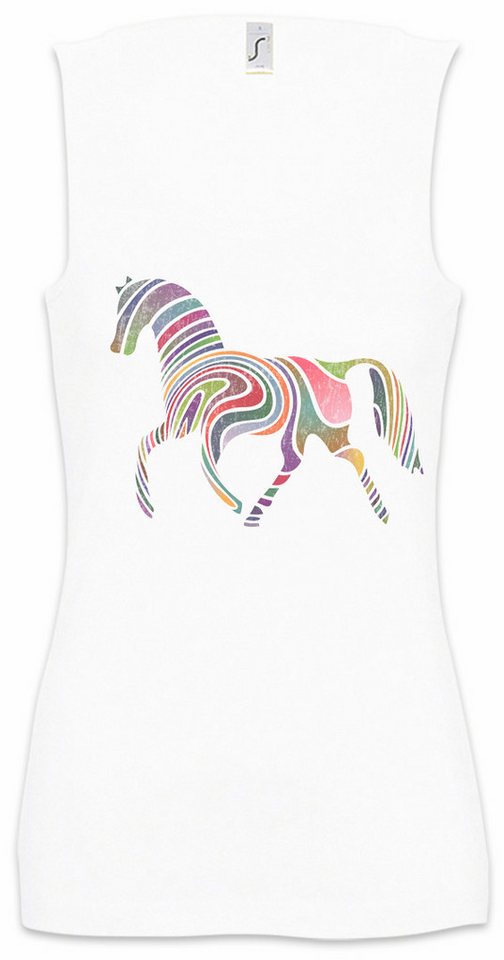 Urban Backwoods Tanktop Colored Horse I Ärmelloses Damen T-Shirt Pferd Pferde Reiter Reitsport Sport Reiten Riding Rider von Urban Backwoods