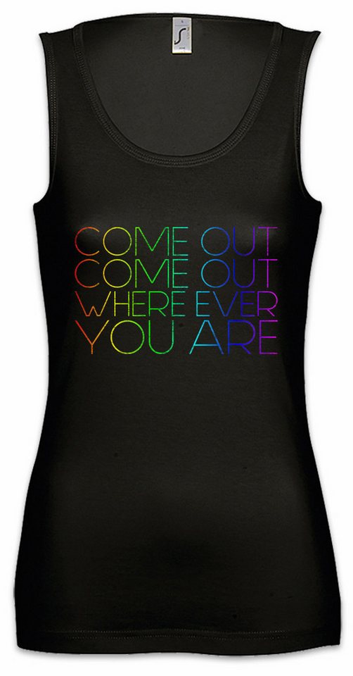 Urban Backwoods Tanktop Come Out Come Out Ärmelloses Damen T-Shirt Queer Gay Schwul Lesbian LGBTQ Trans Bisexuell Homosexual von Urban Backwoods