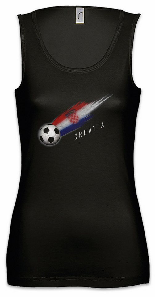 Urban Backwoods Tanktop Croatia Football Comet I Ärmelloses Damen T-Shirt Kroatien Kroatisch Fahne Croatian Fußball Fussball von Urban Backwoods