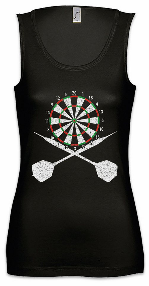 Urban Backwoods Tanktop Darts Board And Crossed Dart Ärmelloses Damen T-Shirt Player Game Pfeil Scheib Arrow Dartscheibe von Urban Backwoods