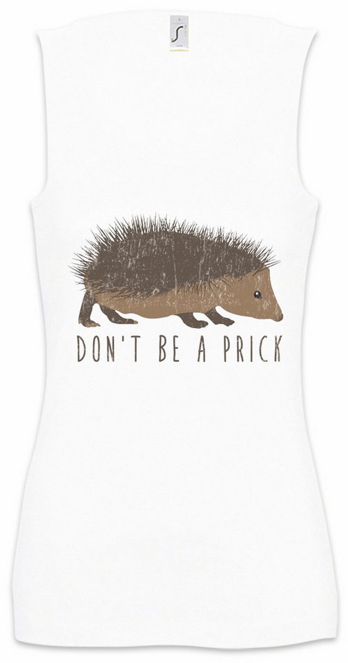 Urban Backwoods Tanktop Don't Be A Prick Ärmelloses Damen T-Shirt Fun Igel Hedgehog Nervensäge Comedian Spaß Joke Black von Urban Backwoods