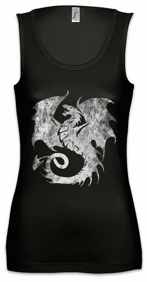 Urban Backwoods Tanktop Dragon V Ärmelloses Damen T-Shirt Drache Fantasy Tattoo Monster Dragons Japanese Larp Dungeons von Urban Backwoods