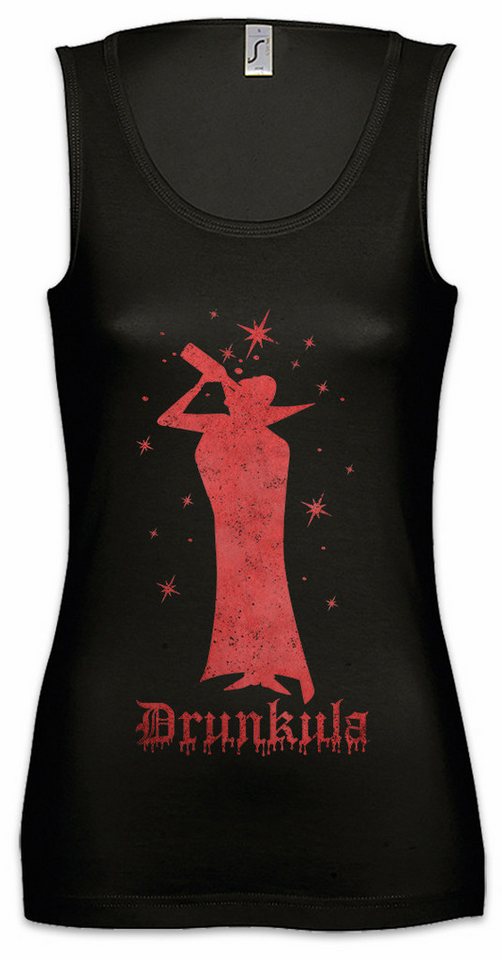 Urban Backwoods Tanktop Drunkula Ärmelloses Damen T-Shirt Rum Besoffen Karneval Fasching Verkleidung Alkohol Party Bier von Urban Backwoods