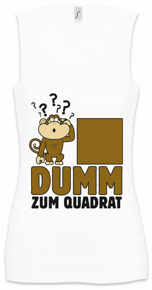 Urban Backwoods Tanktop Dumm Zum Quadrat Ärmelloses Damen T-Shirt Fun Mathematik Mathe Schule Schüler Spaß Affe von Urban Backwoods