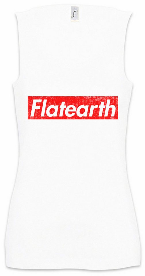 Urban Backwoods Tanktop Flat Earth I Ärmelloses Damen T-Shirt Society Symbol Sign Logo Erde Scheibe Flache Samuel von Urban Backwoods