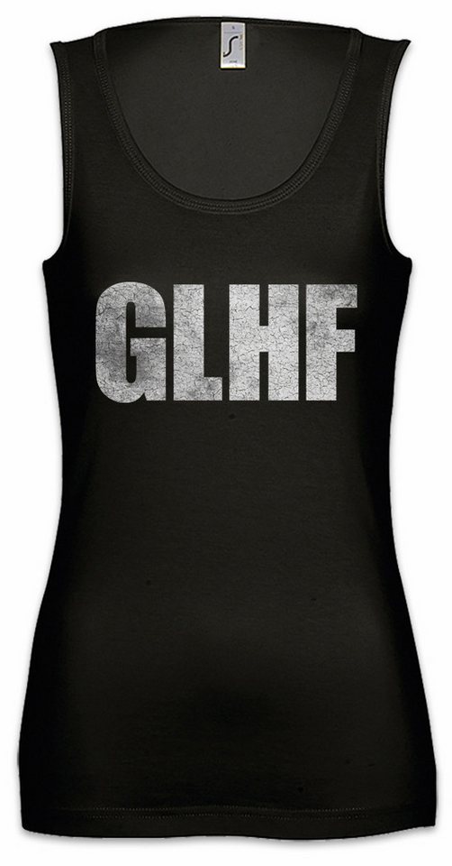 Urban Backwoods Tanktop GLHF Ärmelloses Damen T-Shirt Viel Glück Good Luck And Have Fun Geek Spaß Dark Humor Fasching von Urban Backwoods