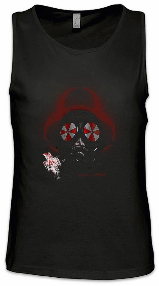 Urban Backwoods Tanktop Gas Mask Biohazard Umbrella Ärmelloses T-Shirt Resident Corp Evil Logo Corporation Game Gamer Horror von Urban Backwoods