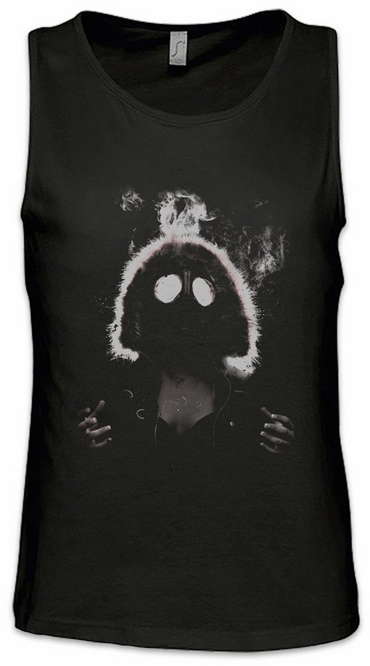 Urban Backwoods Tanktop Gasmask Woman Ärmelloses T-Shirt Punk Street Gothic Goth Anarchy Cyber Gasmaske Gas Mask Pin von Urban Backwoods