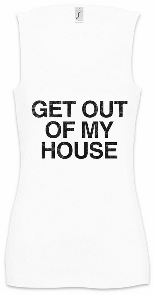 Urban Backwoods Tanktop Get Out Of My House Ärmelloses Damen T-Shirt Two and a Charlie Fun Alan Kult Harper Waffles von Urban Backwoods