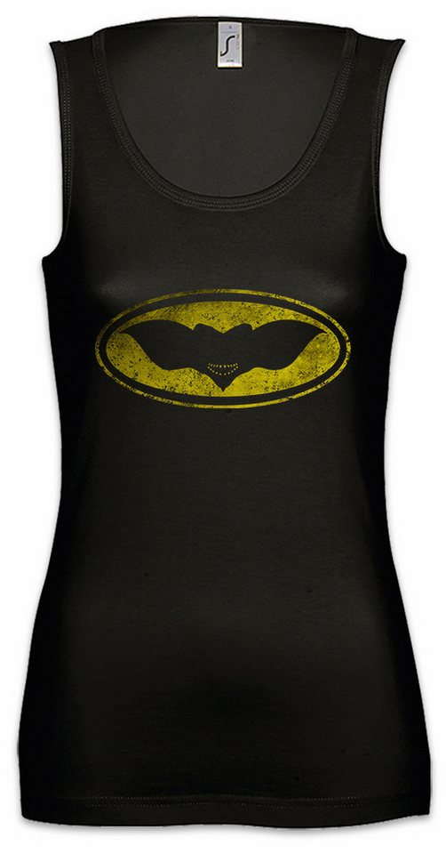Urban Backwoods Tanktop Gotham Gremlin Ärmelloses Damen T-Shirt Gremlins Sign Logo Bat Symbol Batman Mogwai Gizmo Zeichen von Urban Backwoods