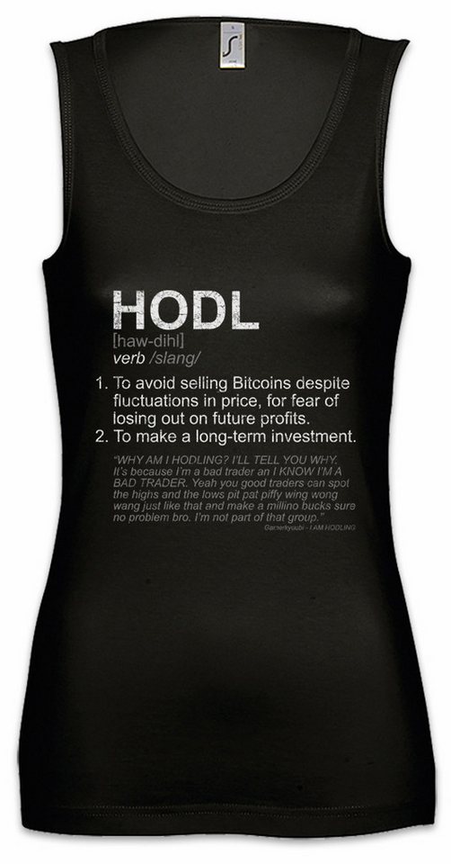 Urban Backwoods Tanktop HODL II Ärmelloses Damen T-Shirt Crypto Bitcoin Currencies Digital Banking Banker Just von Urban Backwoods