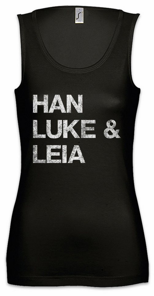 Urban Backwoods Tanktop Han Luke & Leia Ärmelloses Damen T-Shirt Solo Wars X Red Star Krieg Guerre Imperium Sci-Fi Five von Urban Backwoods