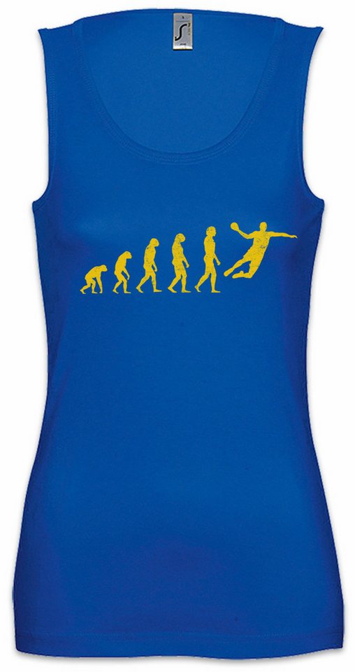 Urban Backwoods Tanktop Handball Evolution Ärmelloses Damen T-Shirt Player Game Sport Sports Training EM WM Championship von Urban Backwoods