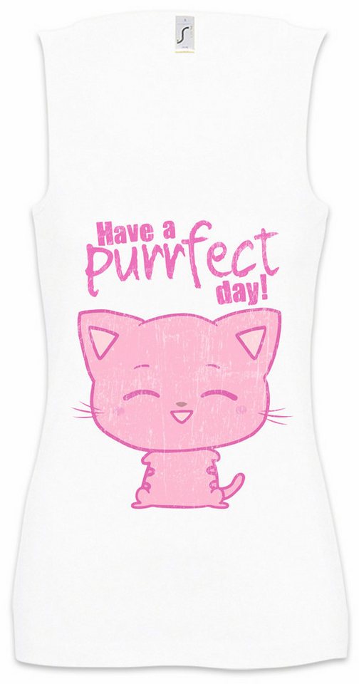 Urban Backwoods Tanktop Have A Purrfect Day Ärmelloses Damen T-Shirt Meow Cats Cat Katze Kitten Liebe Love Addicted von Urban Backwoods