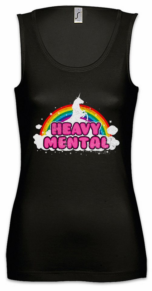Urban Backwoods Tanktop Heavy Mental Ärmelloses Damen T-Shirt Rainbow Regenbogen Metal Unicorn Music Black Death Trash von Urban Backwoods