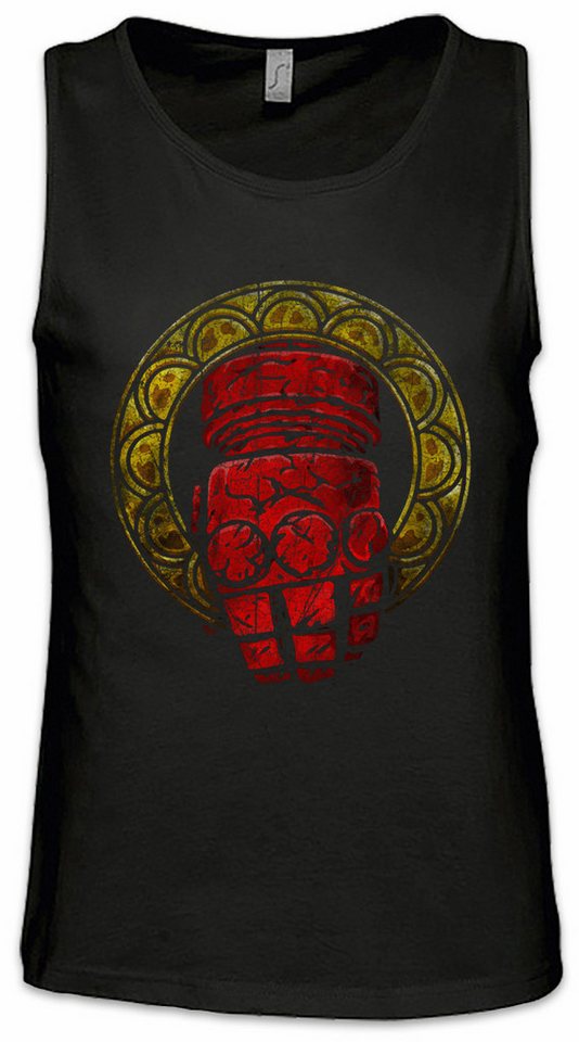 Urban Backwoods Tanktop Hell Hand Ärmelloses T-Shirt Sign Hellboy Symbol Logo Dr. Edison Boy Bureau For Paranormal Research von Urban Backwoods