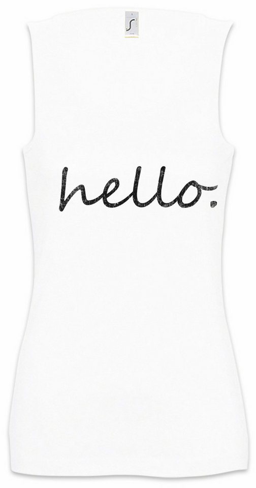 Urban Backwoods Tanktop Hello. Ärmelloses Damen T-Shirt Geek Nerd Science Scientist Informatiker Wissenschaft Mathelehrer Mathe von Urban Backwoods