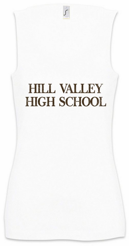 Urban Backwoods Tanktop Hill Valley High School I Ärmelloses Damen T-Shirt Back To Zurück The Future Zukunft Geek Nerd von Urban Backwoods