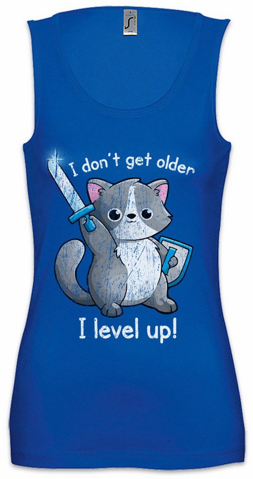 Urban Backwoods Tanktop I Don't Get Older I Level Up Cat Ärmelloses Damen T-Shirt Cat Katze Love Addicted Dungeons Pen von Urban Backwoods