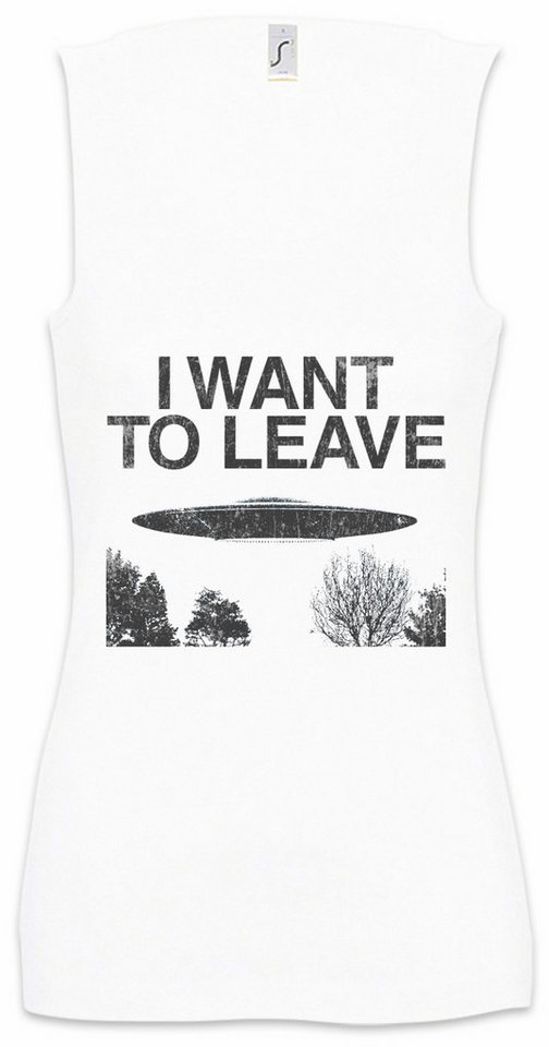 Urban Backwoods Tanktop I Want To Leave Ärmelloses Damen T-Shirt TV Series Ufo Alien Sign Zeichen Symbol Flying Saucers von Urban Backwoods