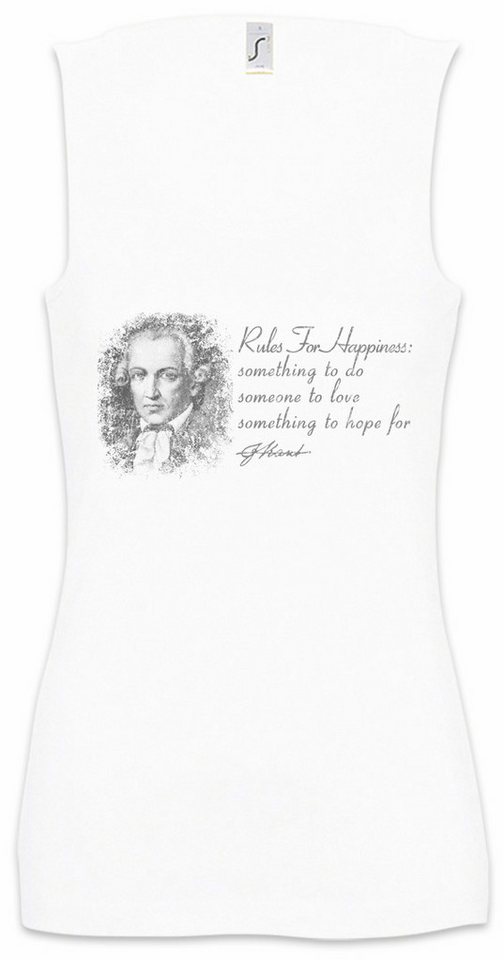 Urban Backwoods Tanktop Kant Rules For Happiness Ärmelloses Damen T-Shirt Emmanuel Immanuel Quote Philosoph Zitat Die von Urban Backwoods