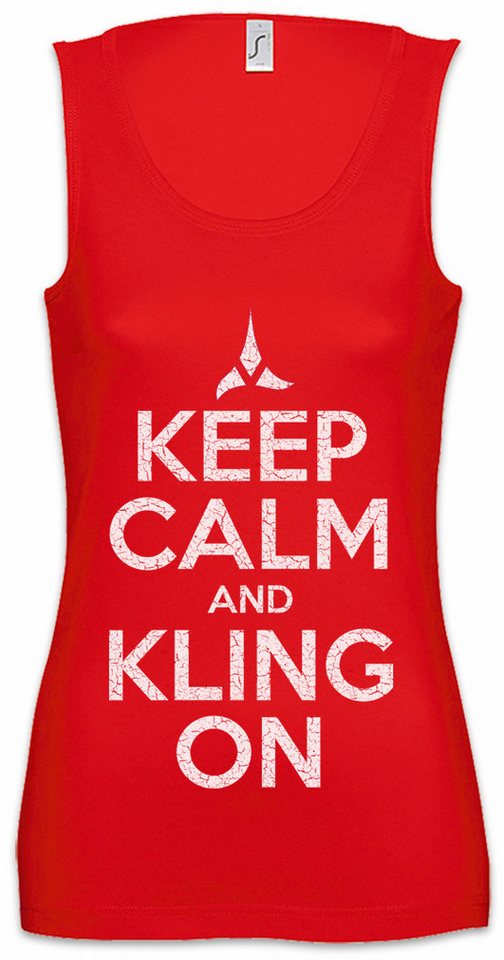 Urban Backwoods Tanktop Keep Calm And Kling On Ärmelloses Damen T-Shirt Star Fun Enterprise Ship USS James Dr. von Urban Backwoods