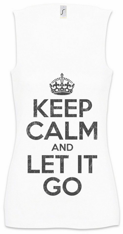 Urban Backwoods Tanktop Keep Calm And Let It Go Ärmelloses Damen T-Shirt Loslassen Frozen Flow Keine Chance Vergeben Vergiss von Urban Backwoods
