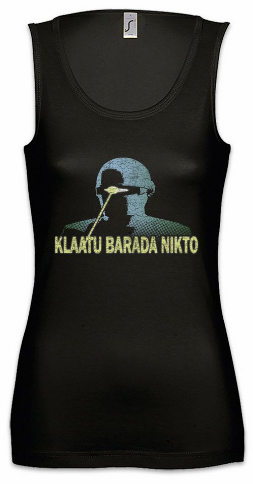 Urban Backwoods Tanktop Klaatu Barada Nikto Ärmelloses Damen T-Shirt The Day Der Tag An Dem Erde Still Stand Alien von Urban Backwoods